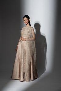 Shenena Sethi semi raw silk lehenga with hand embroidered dupatta and blouse